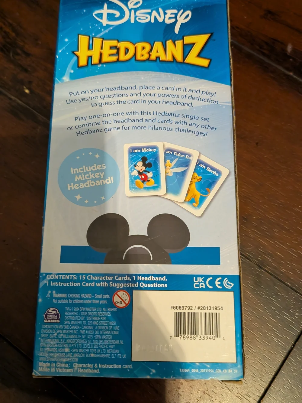 Disney Hedbanz Guessing Card Game Quick Question Game